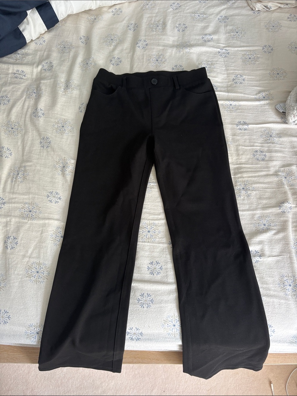 Stelle Black Wide-Leg Dress Pants